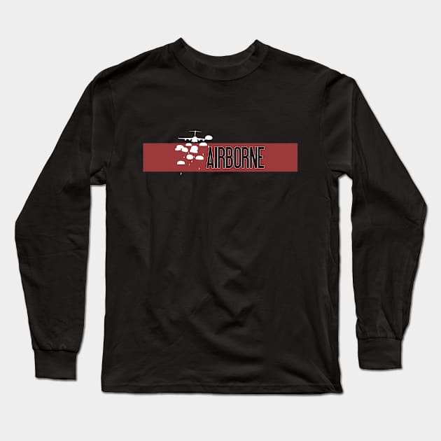 Airborne Long Sleeve T-Shirt by Jared S Davies